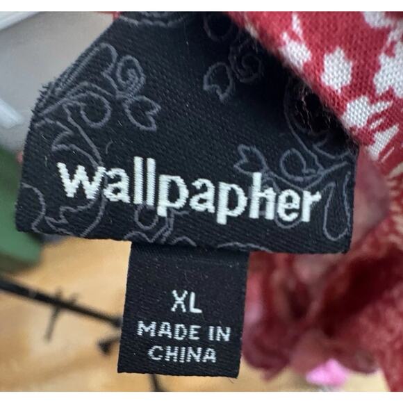 Red Floral Patchwork Dress Comfy Light Weight Size XL - Picture 9 of 9